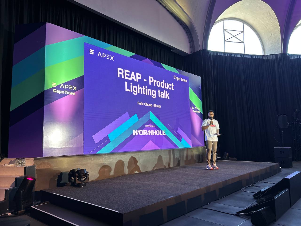 Harrison presenting at APEX Cape Town - REAP Product Lighting Talk