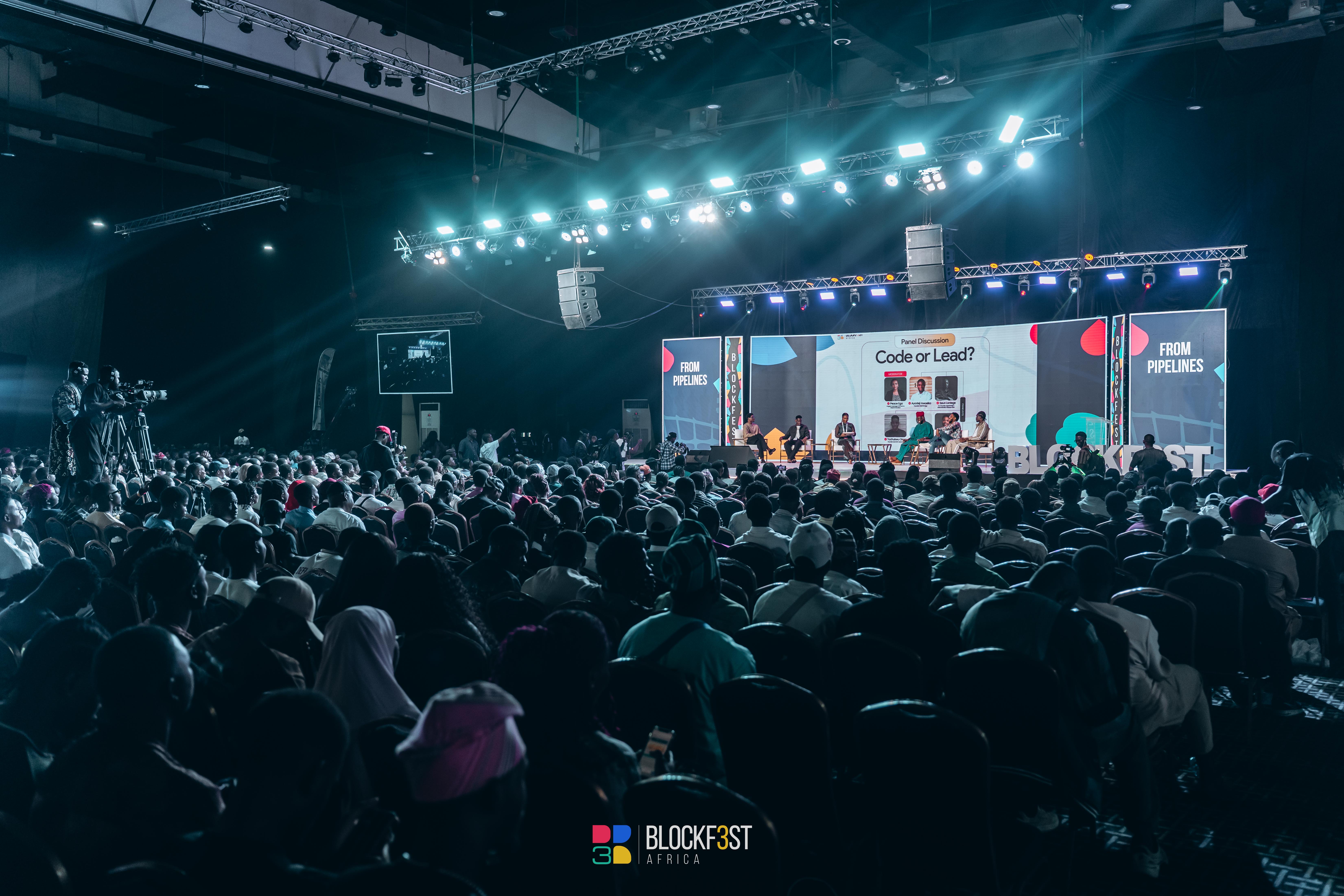 BlockFest Africa - Full venue view of Code or Lead panel discussion